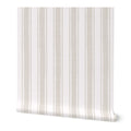 Oat Beige Ticking Stripe Wallpaper for Modern Interiors