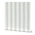 Sage Grey Ticking Stripe Wallpaper - Modern Scandi Style