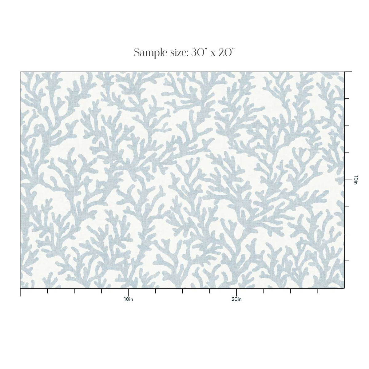 Light Steel Blue Coral Wallpaper - Coastal Style - Watercolor, Textural