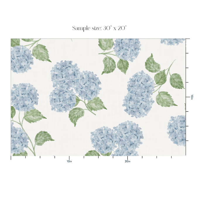 Light Blue Jumbo Watercolour Hydrangeas Wallpaper