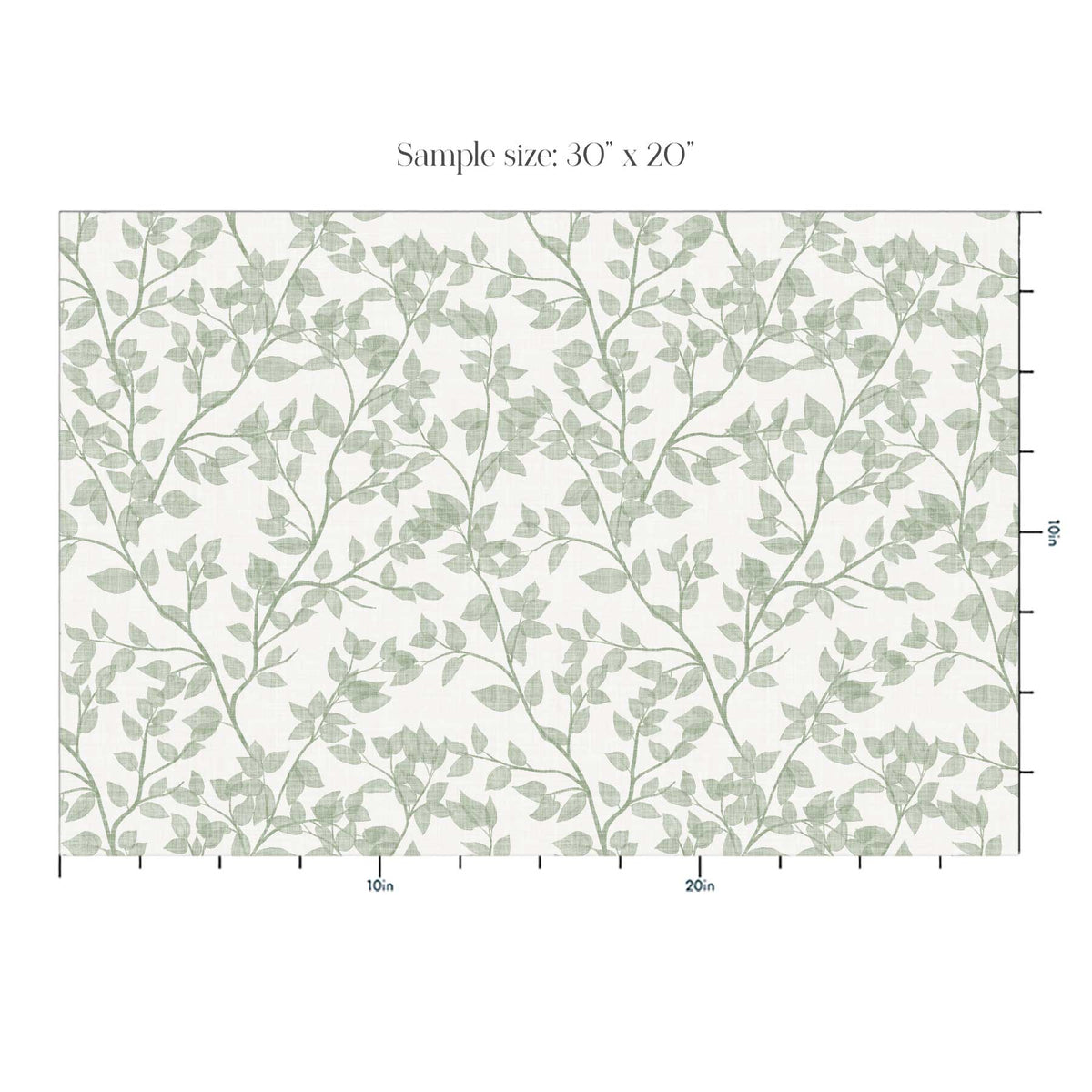 Sage Green Dappled Leaves Botanical Watercolour Wallpaper