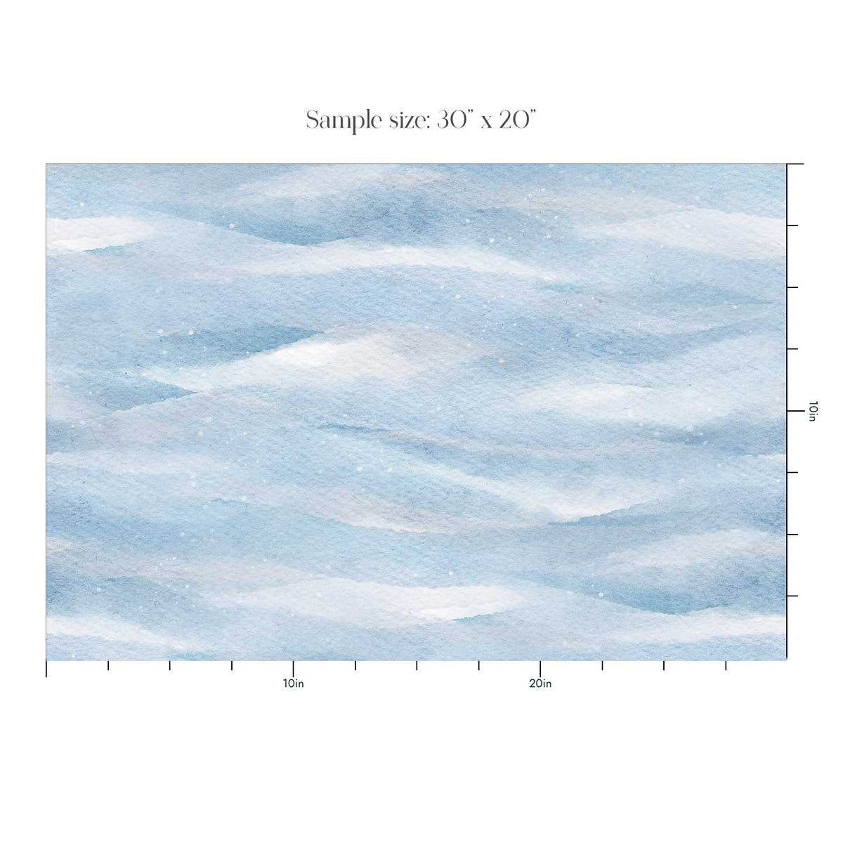 Soft Blue Watercolor Waves Wallpaper