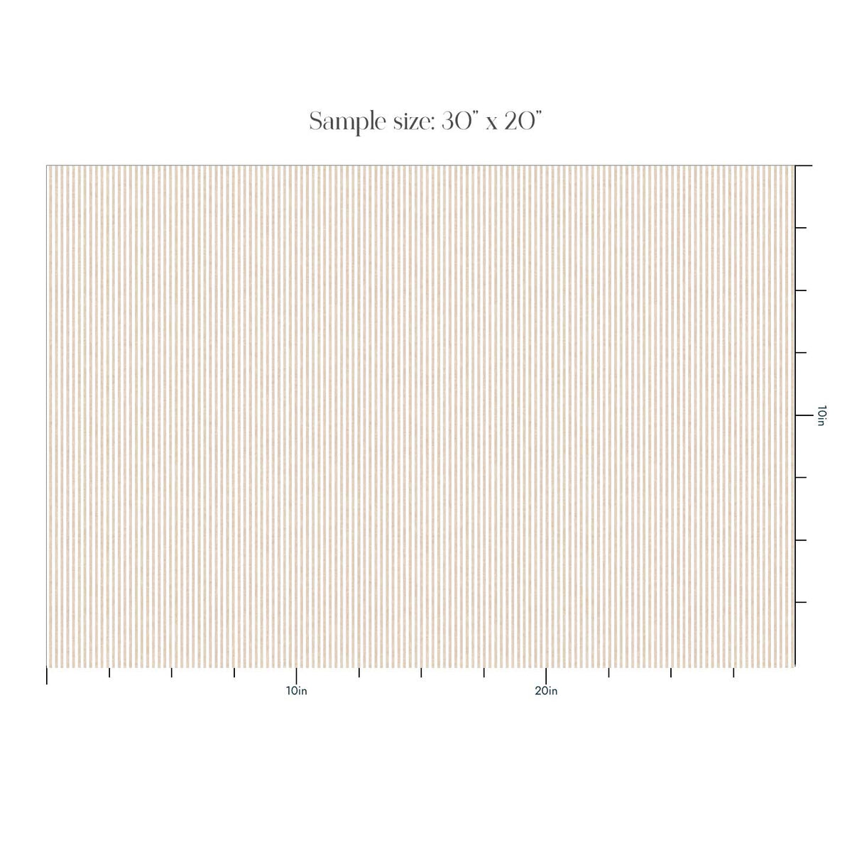 Oat Beige Narrow Stripe Wallpaper with Watercolour Texture
