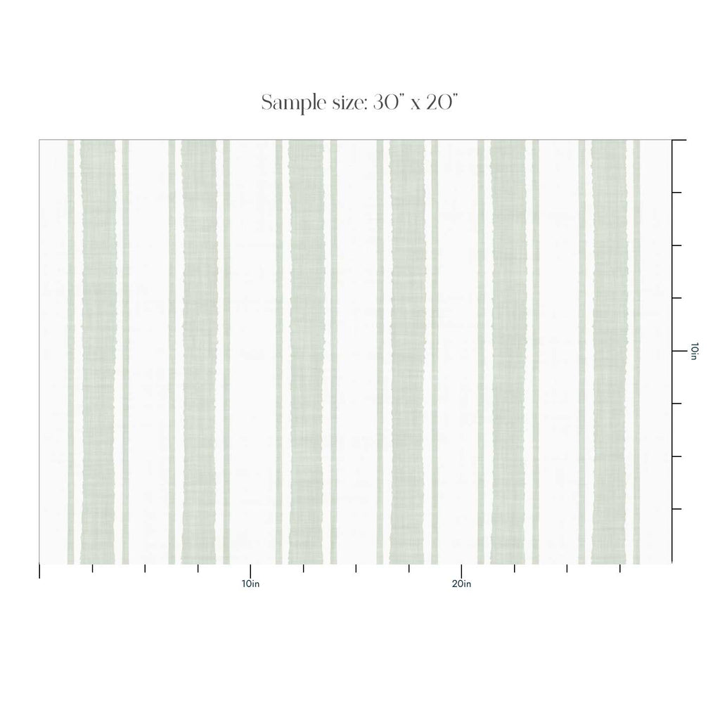 Sage Grey Ticking Stripe Wallpaper - Modern Scandi Style